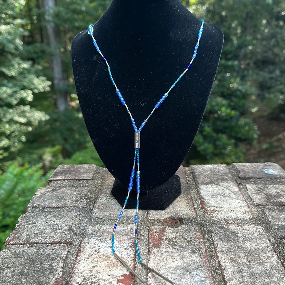 Dyrberg/Kern Blue Beaded Lariat